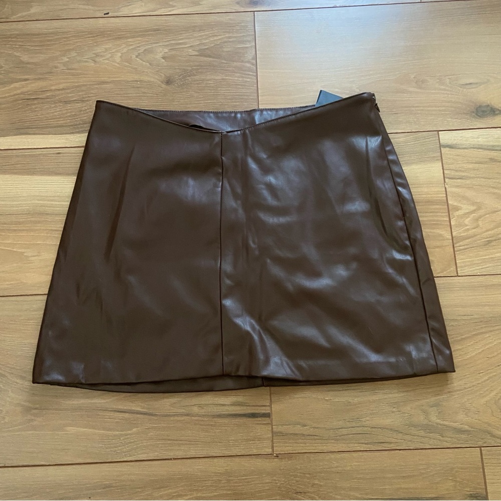 Faux Leather Mini Skirt